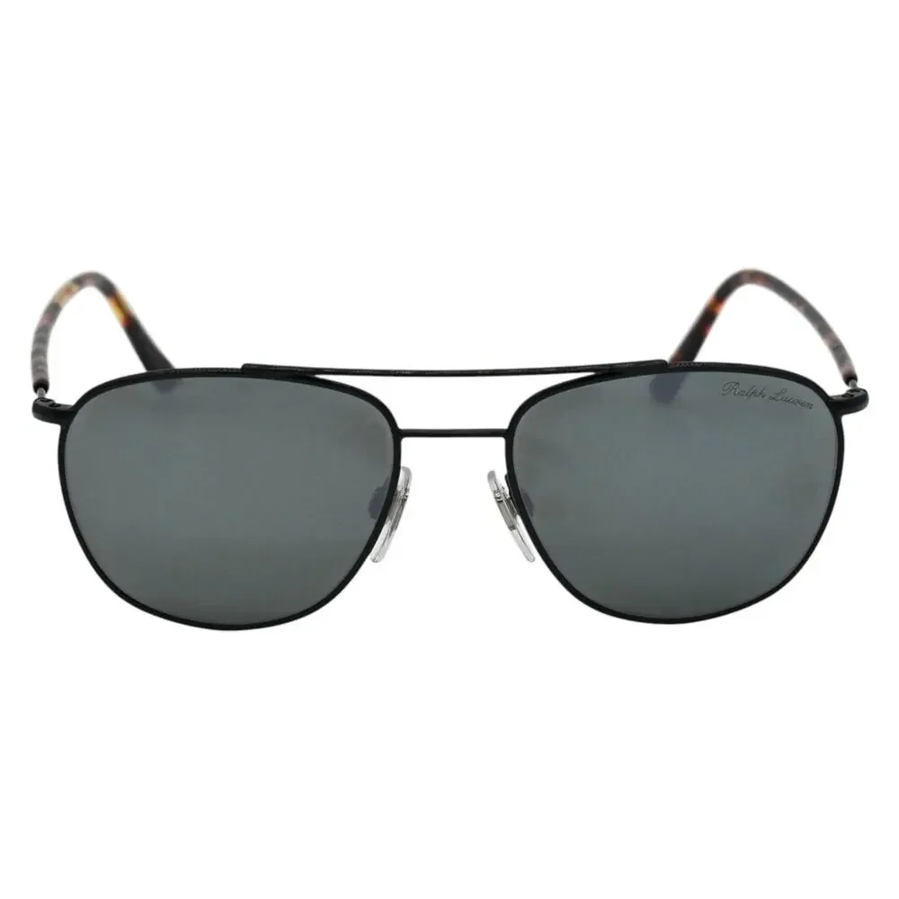 Ralph Lauren Black Metal Tortoise Mirrored Sunglasses PL 9501